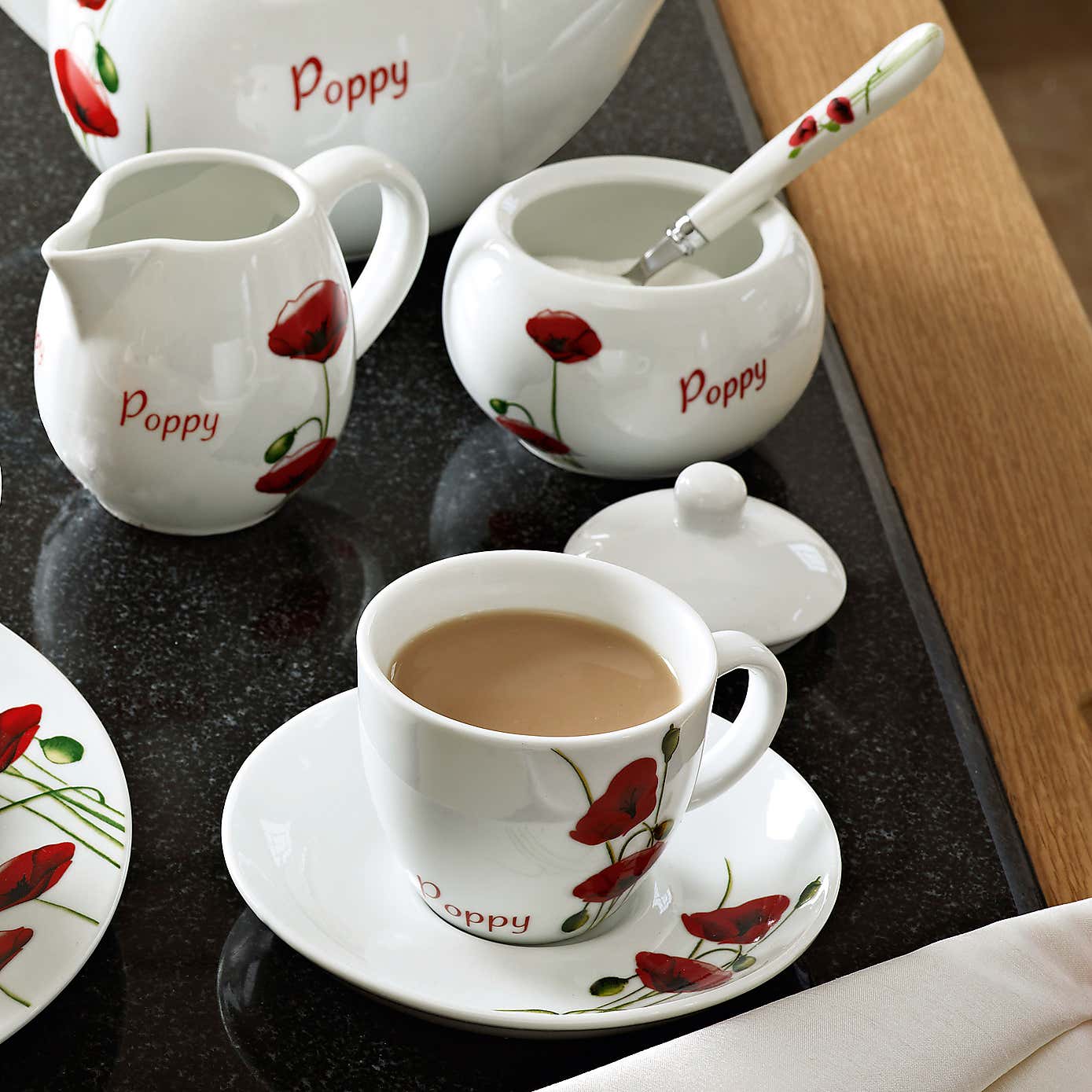 Poppy Cup and Saucer