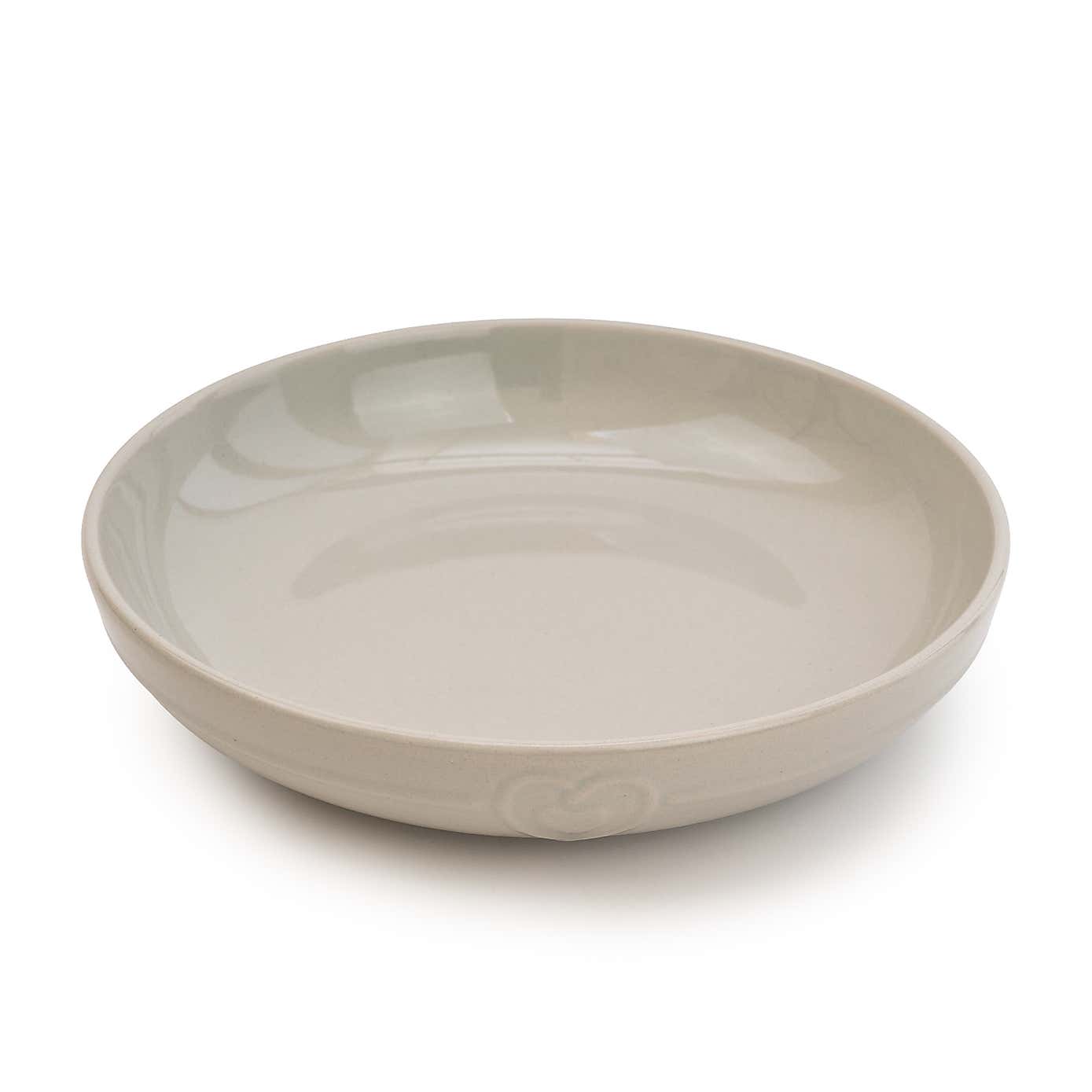 Hearts Grey Pasta Bowl