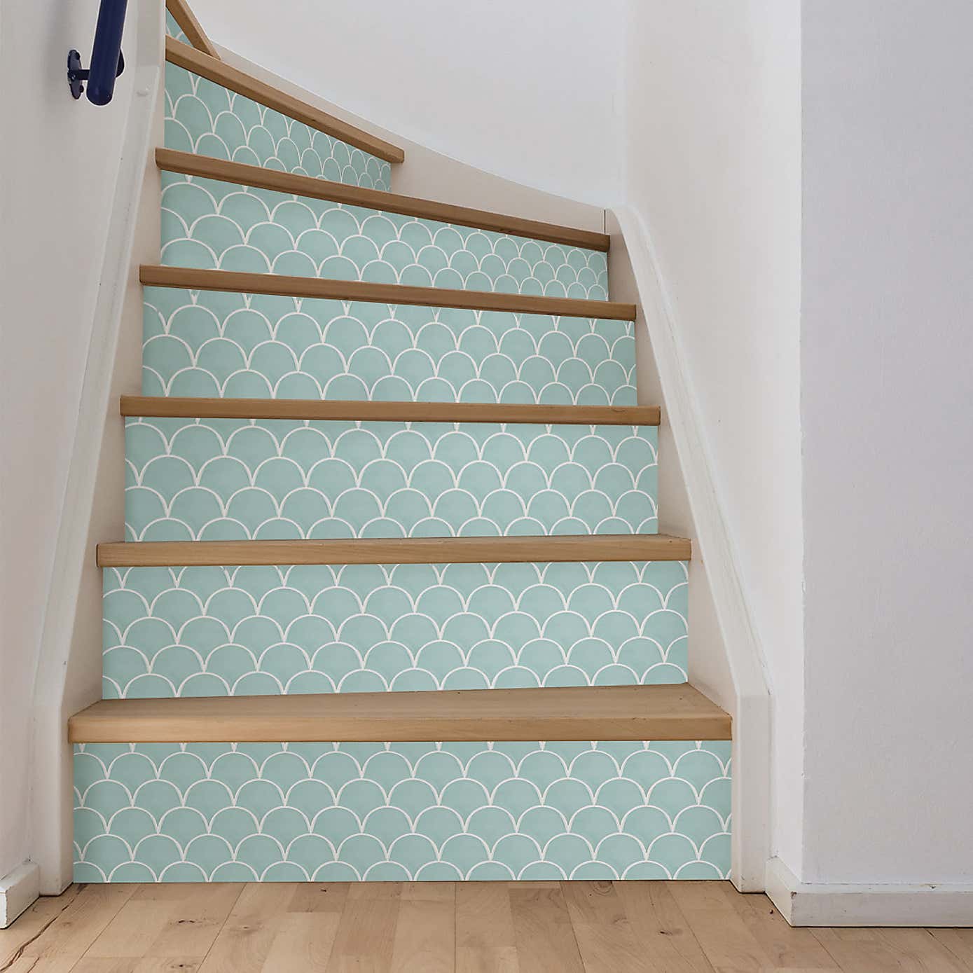 Shell Blue Self Adhesive Backsplash Tiles