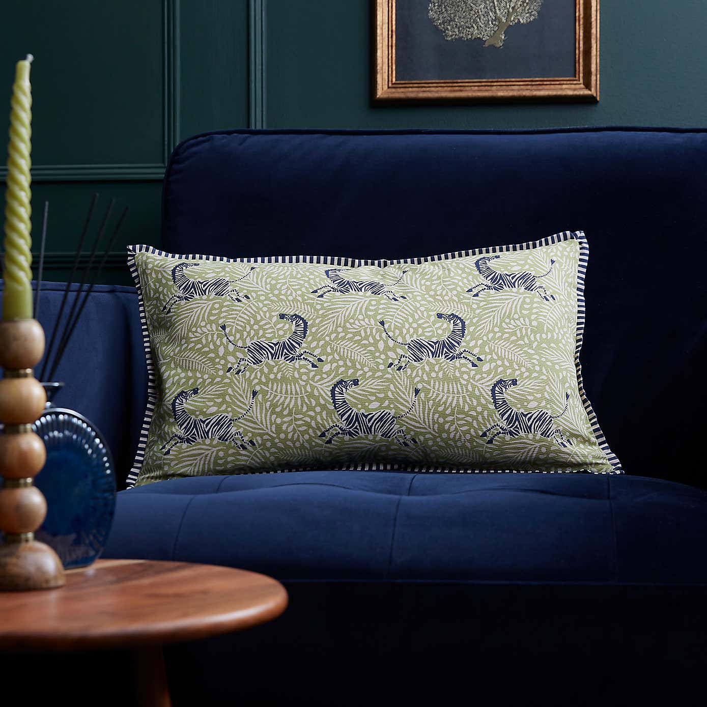 Zebra Printed Rectangle Cushion Cover