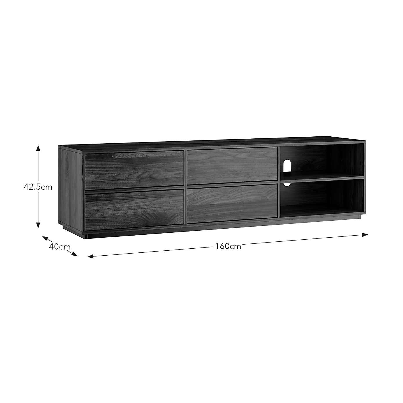 Walter Extra Wide TV Unit for TVs up to 65"