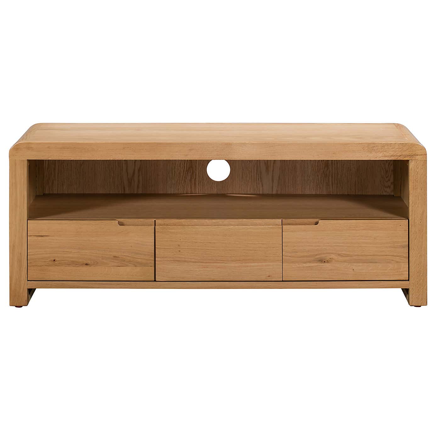 Curve Oak TV Unit