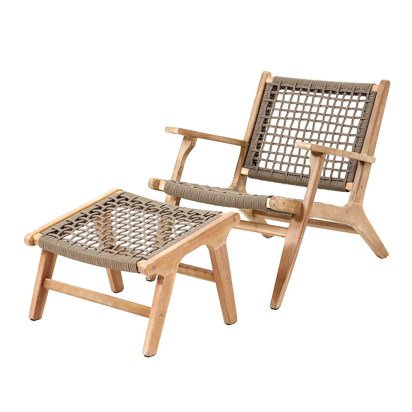 Sesto Garden Chair and Footstool Set
