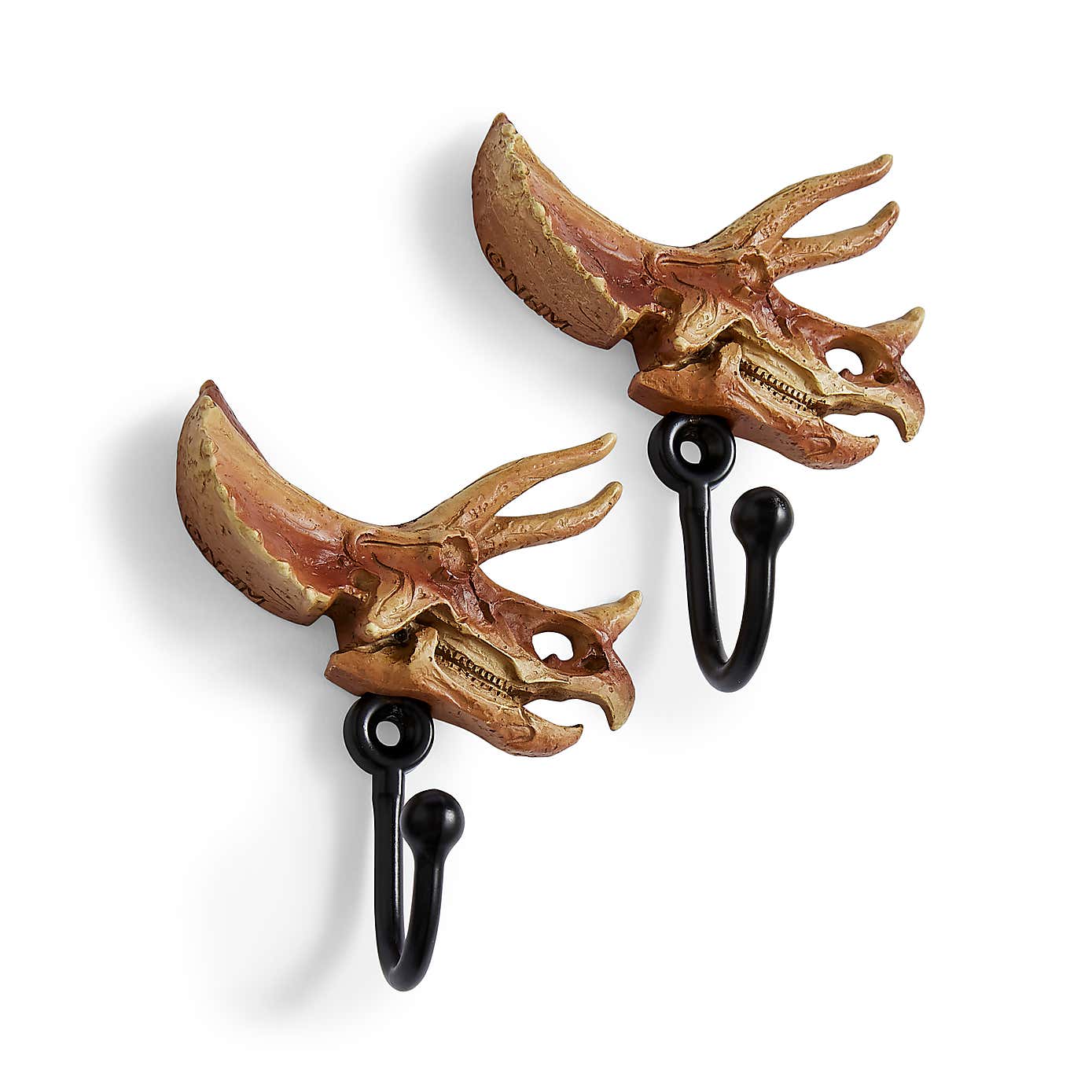 Triceratops Curtain Hook Pair