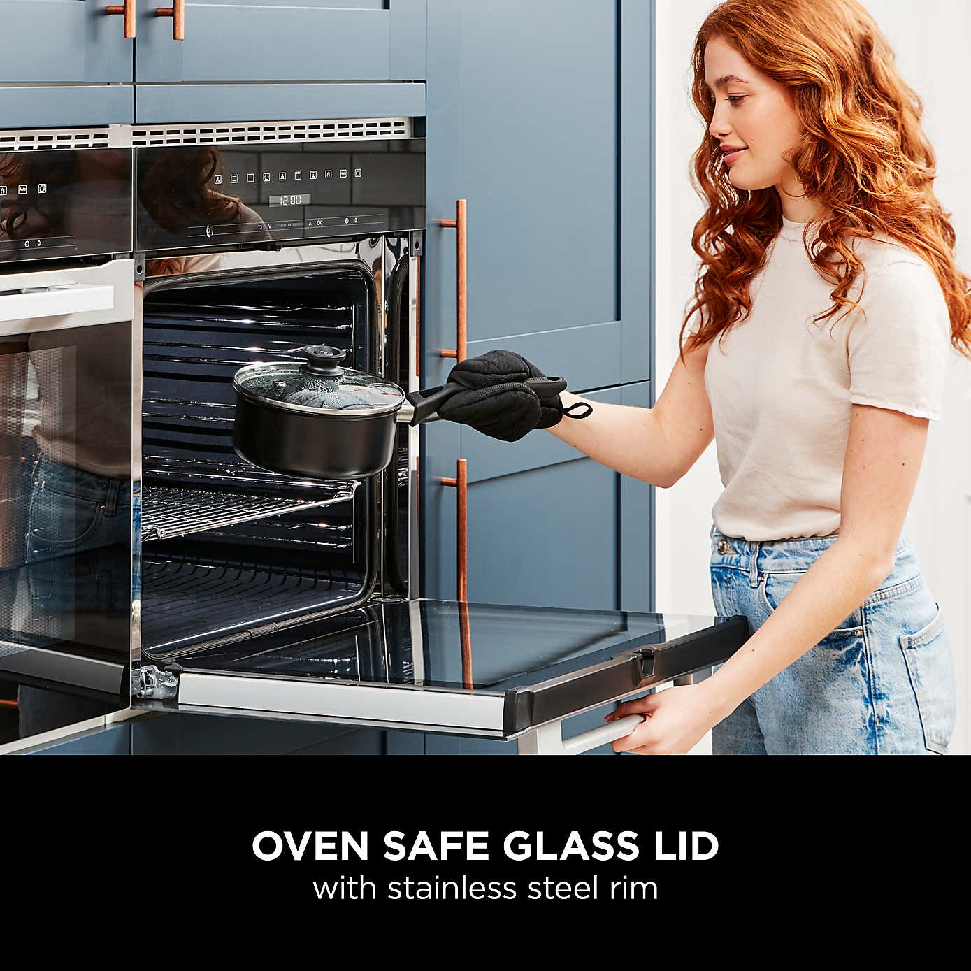 Ninja ZEROSTICK Hard Anodised Classic Saucepan with Lid, 18cm