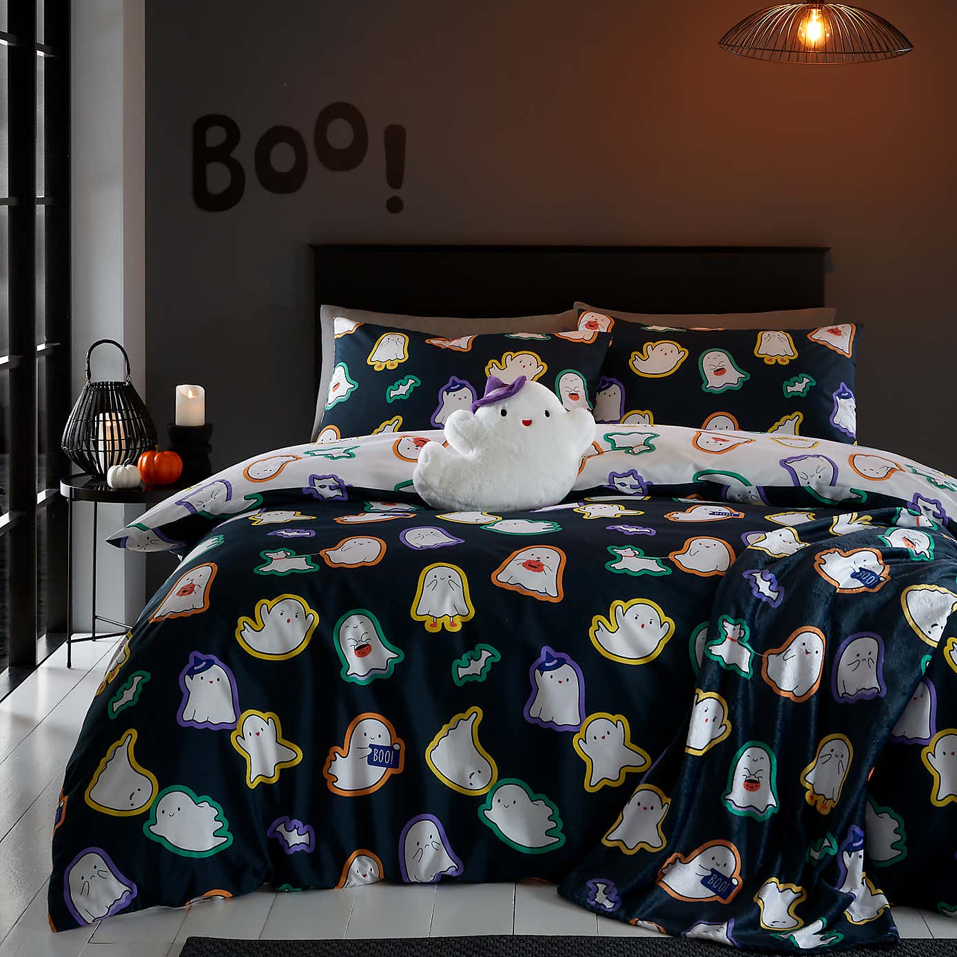 Catherine Lansfield Halloween Ghosts Throw 130cm x 170cm
