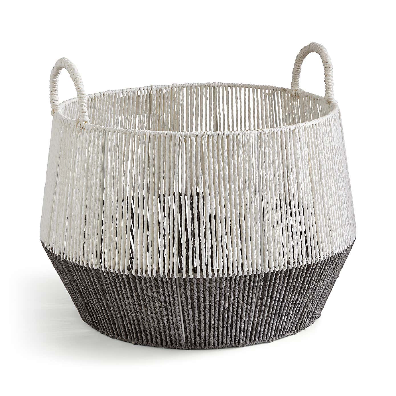 Block Colour Hand Knitted Storage Basket