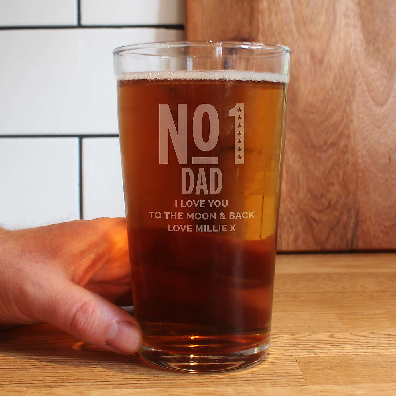 Personalised No 1 Pint Glass