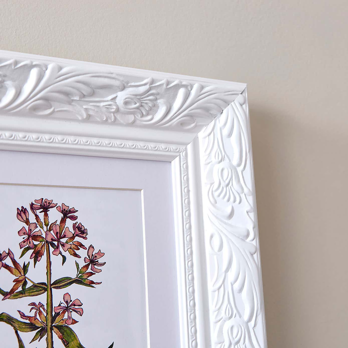 Churchgate Washed Wooden White Photo Frame