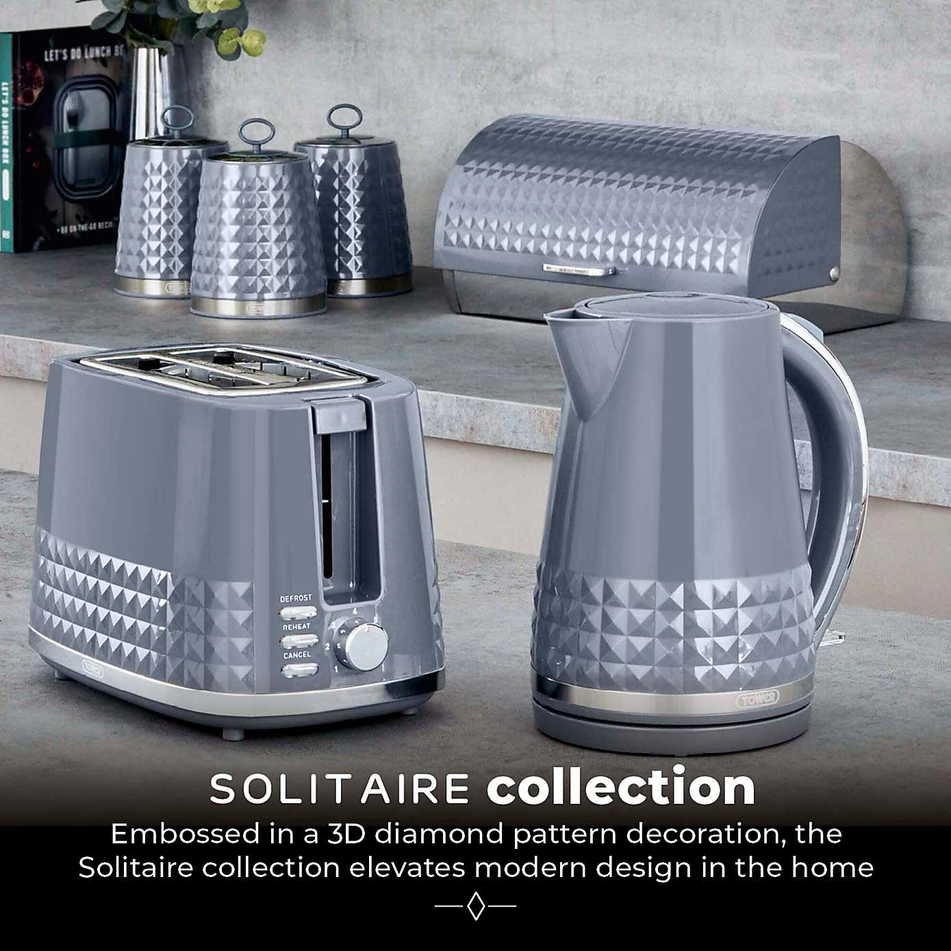 TOWER Solitaire 2 Slice Toaster