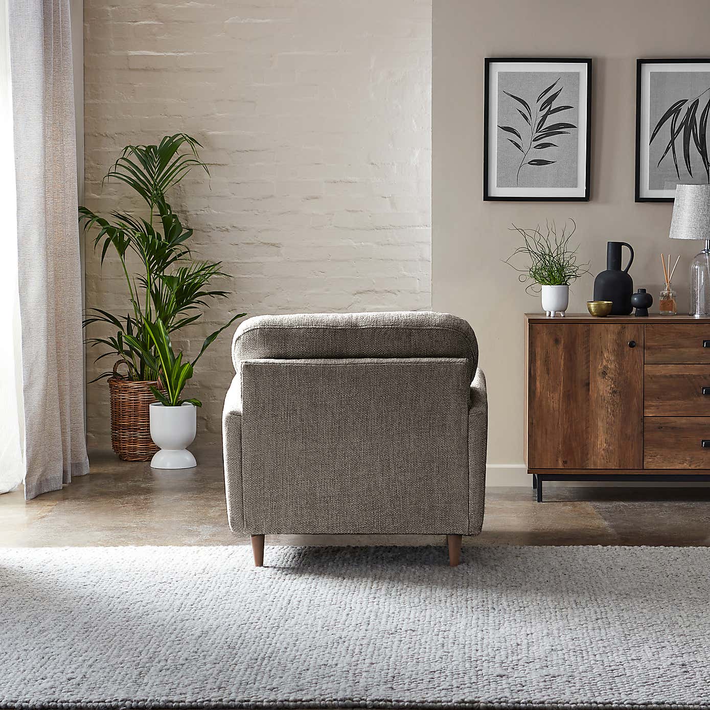 Sven Chunky Chenille Snuggle Chair