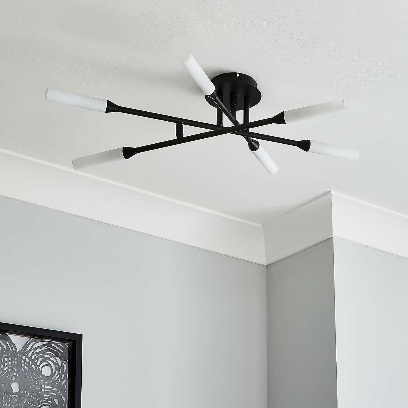 Elements Fontain 6 Light Ceiling Fitting 70cm