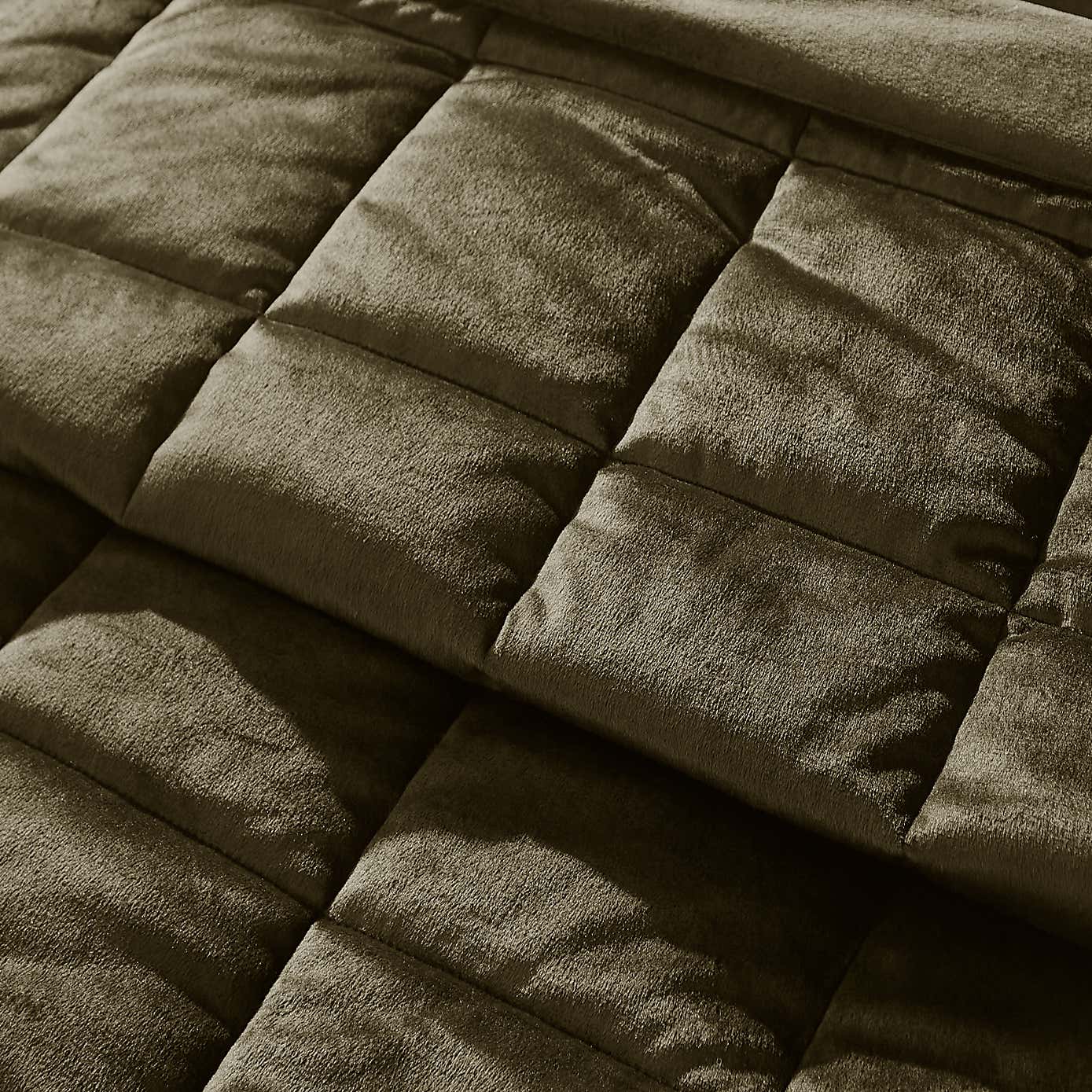 Catherine Lansfield Kingsley Matt Velvet Quilted Bedspread