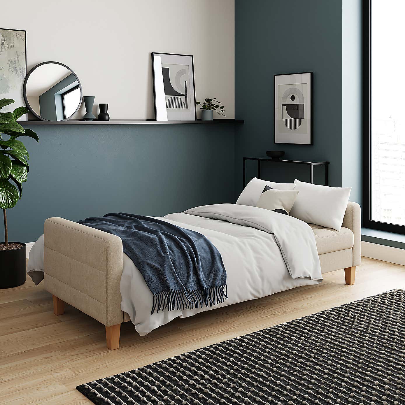 Harlow Storage Double Sofa Bed, Flatweave