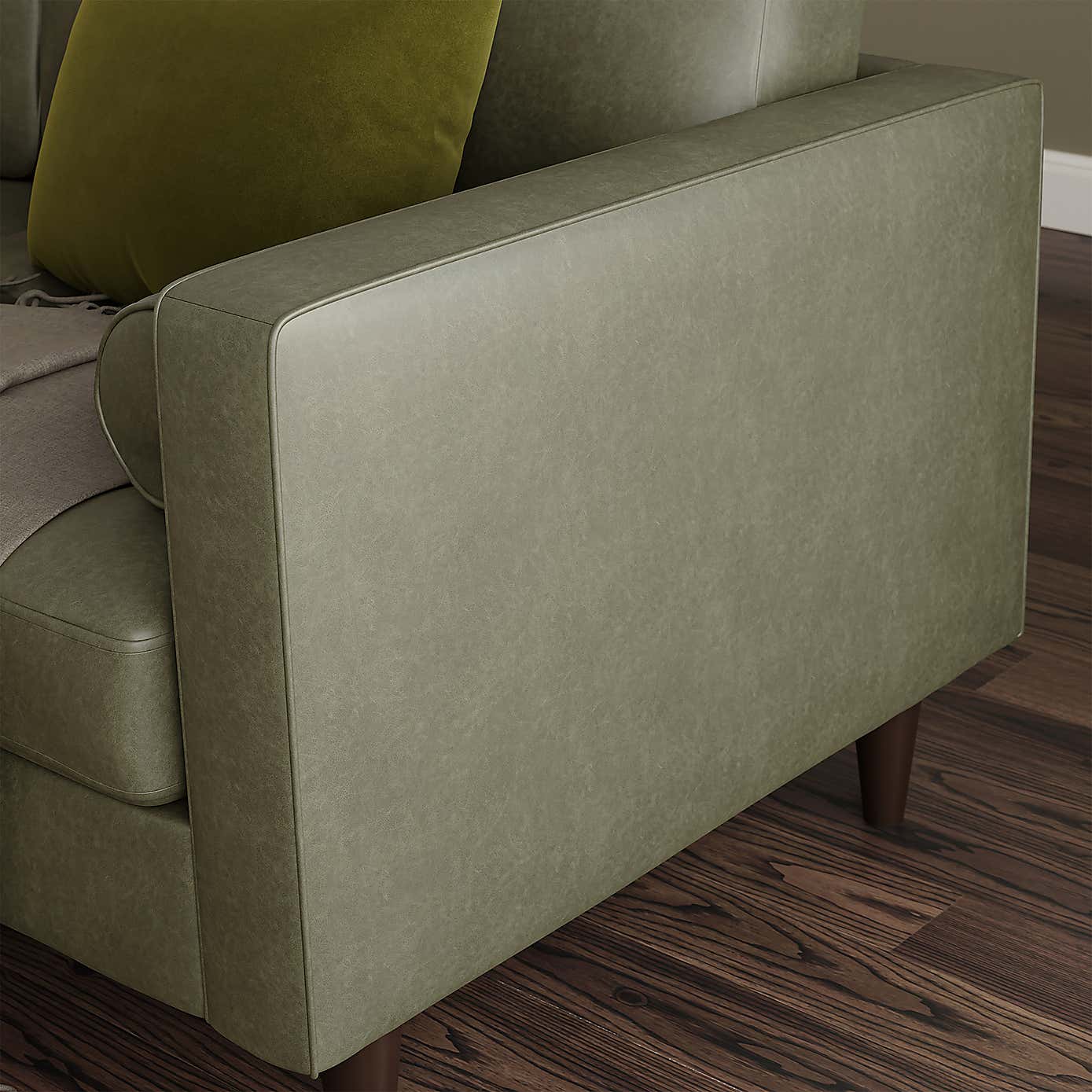 Zoe Distressed Faux Leather 3 Seater Sofa