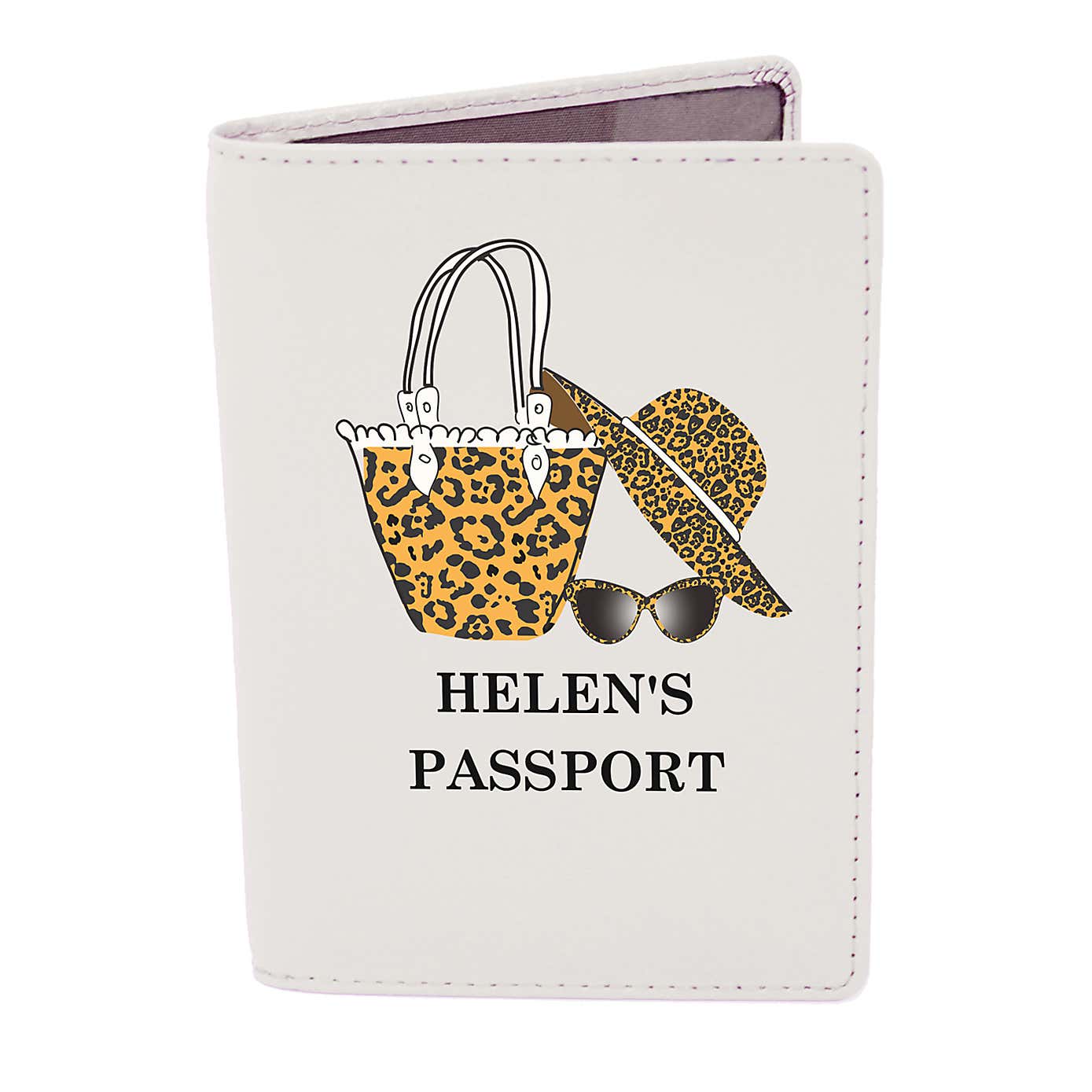 Personalised Leopard Print Passport Holder