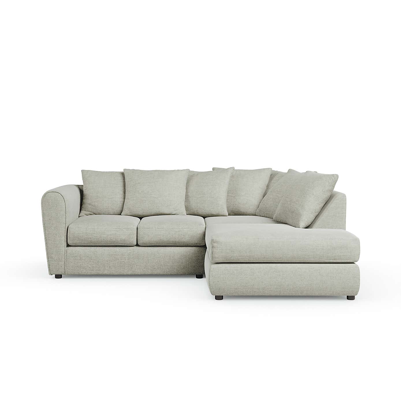 Blake Curved Arm Chunky Chenille Corner Chaise Sofa