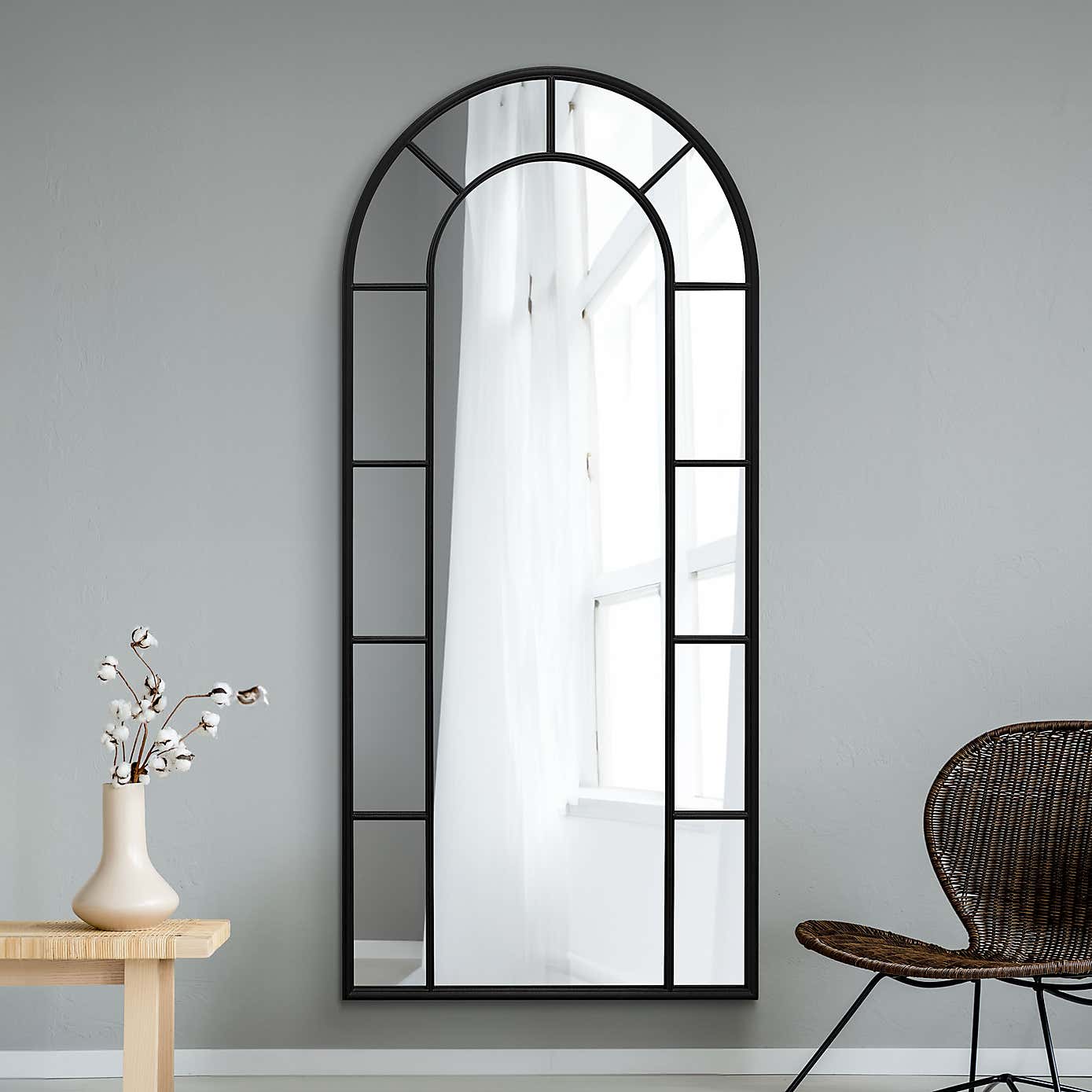 Arcus Denestra Arched Indoor Outdoor Full Length Wall Mirror