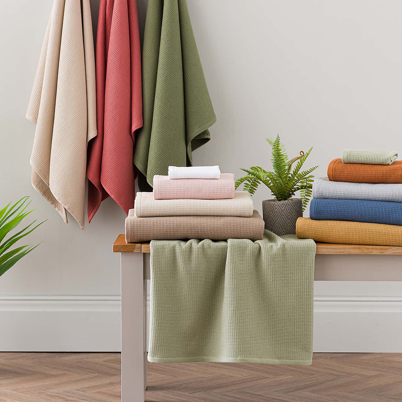 Organic Cotton Reversible Waffle Towel