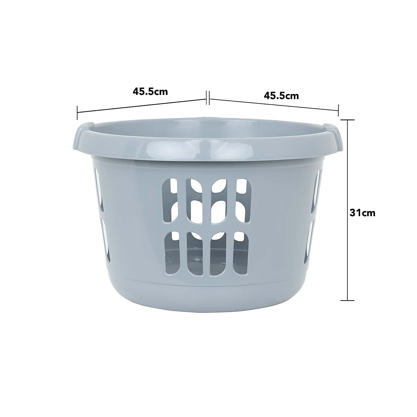 Wham Casa Set of 2 Round Plastic Laundry Baskets
