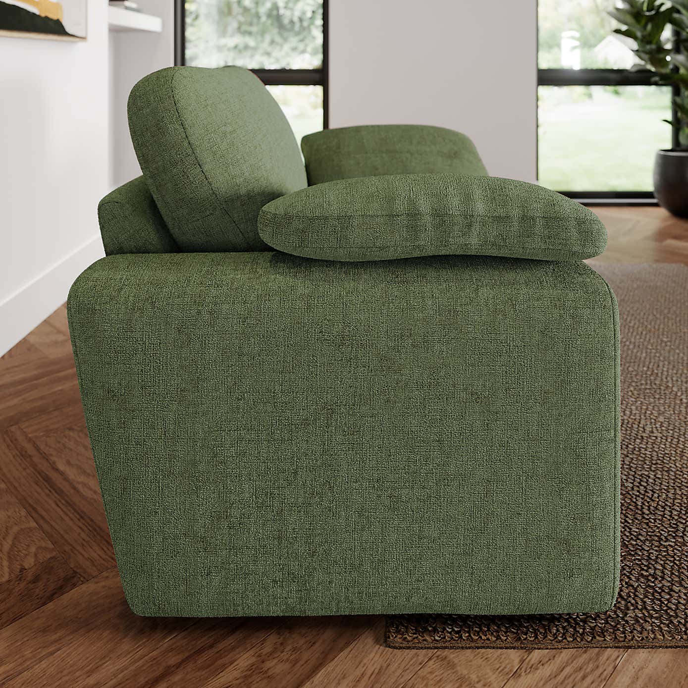 Magnus Soft Textured Chenille Snuggle Sofa
