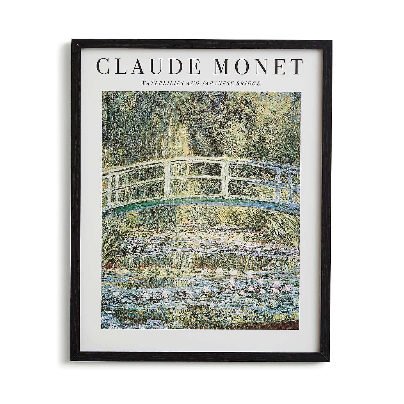 Waterlilies and Japanese Bridge by Claude Monet Framed Print