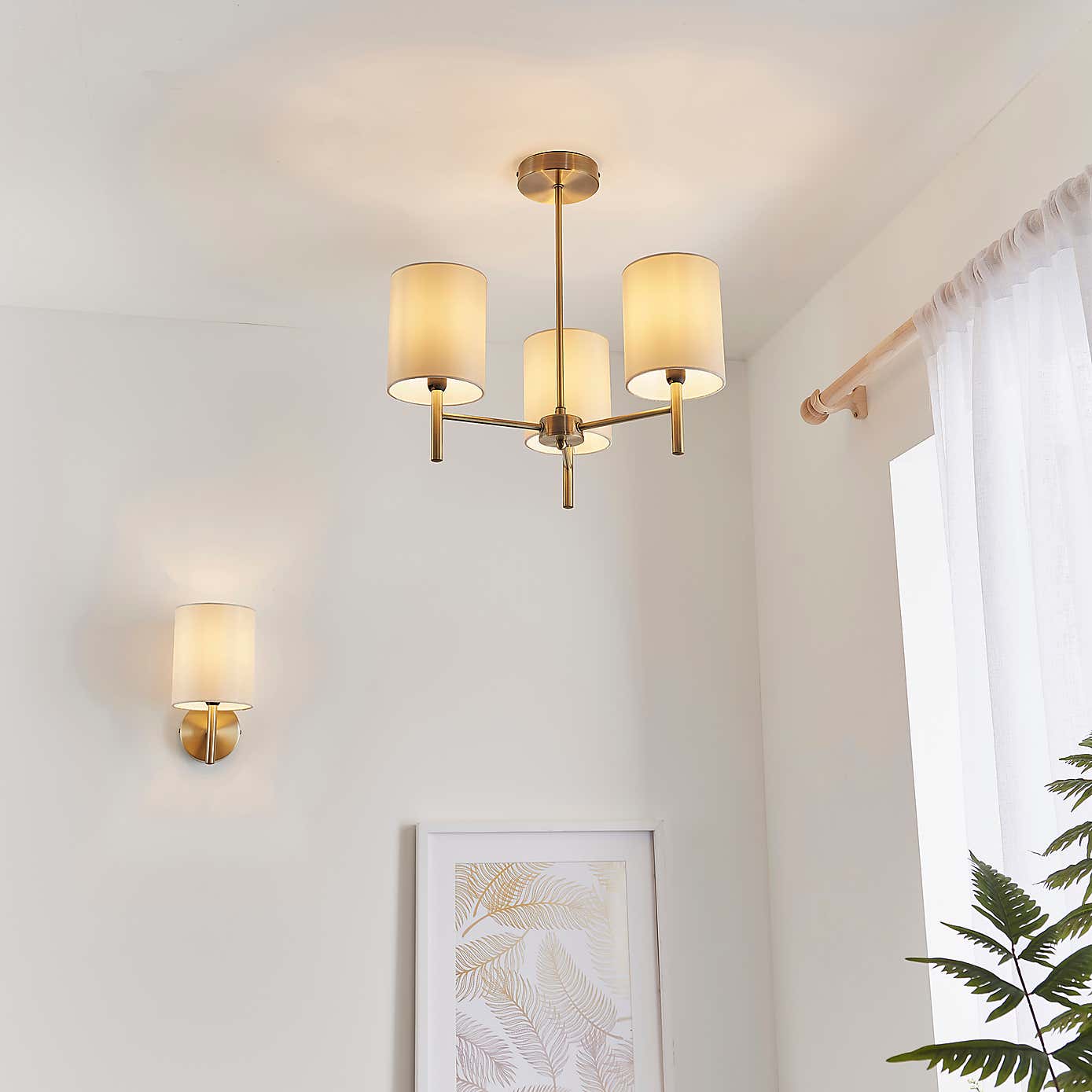 Vogue Dewey 3 Light Flush Ceiling Fitting