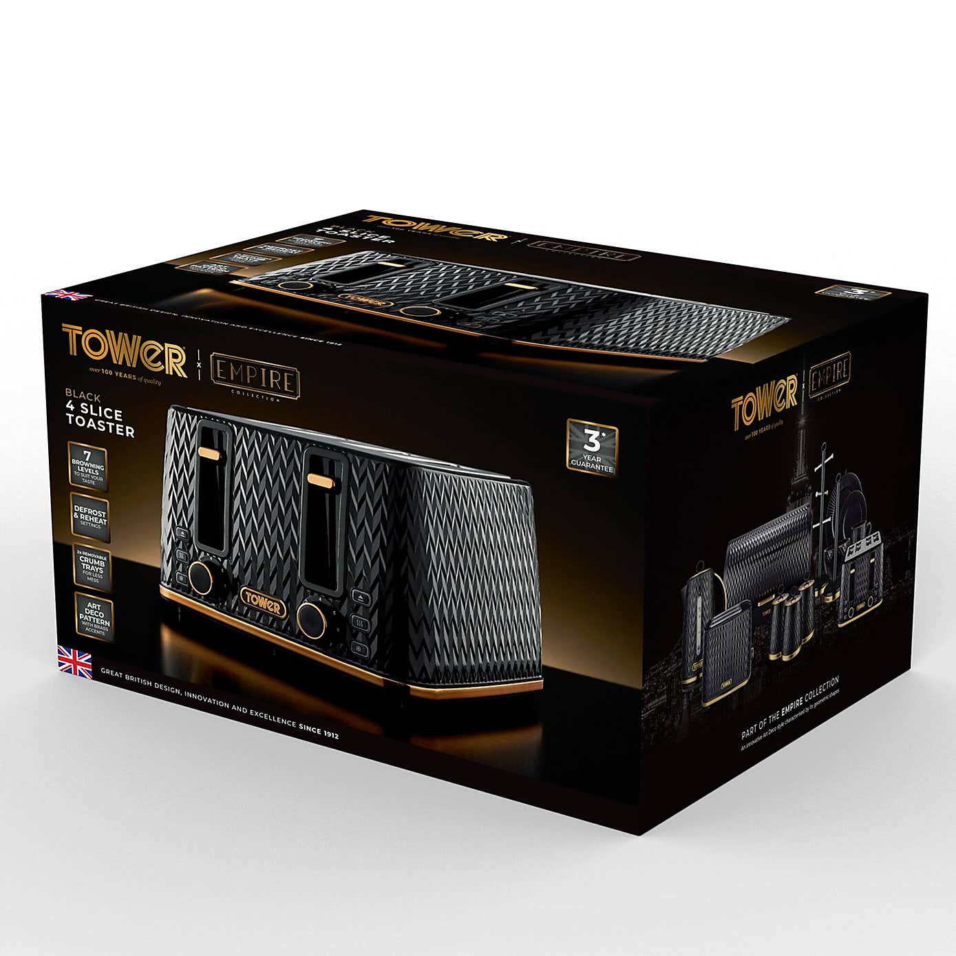 TOWER Empire 4 Slice Toaster