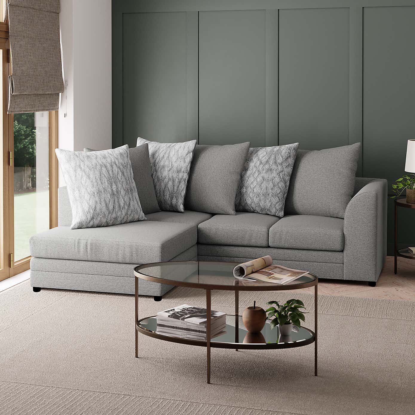 Washington Chenille Small Corner Sofa