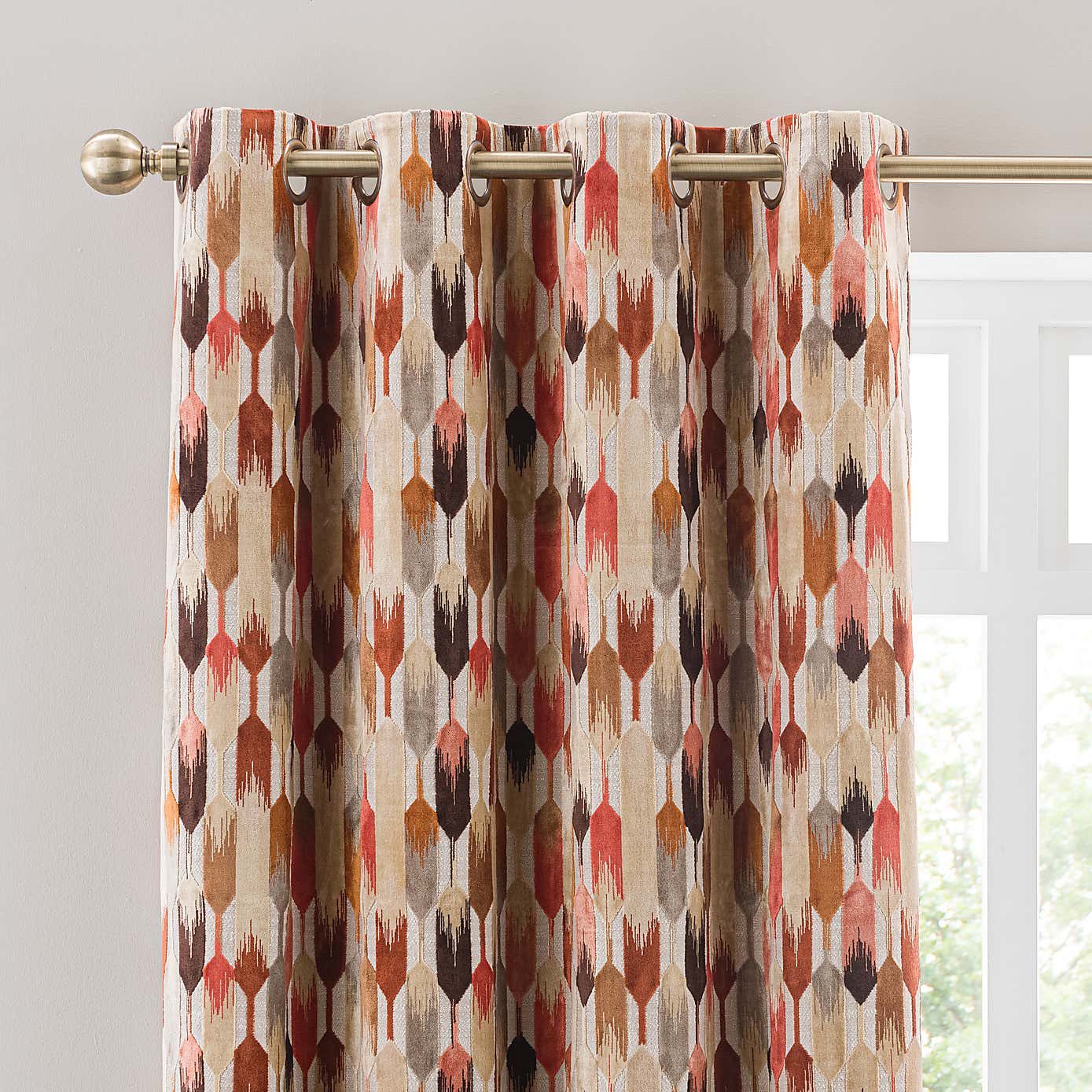 Kelso Cut Velvet Eyelet Curtains