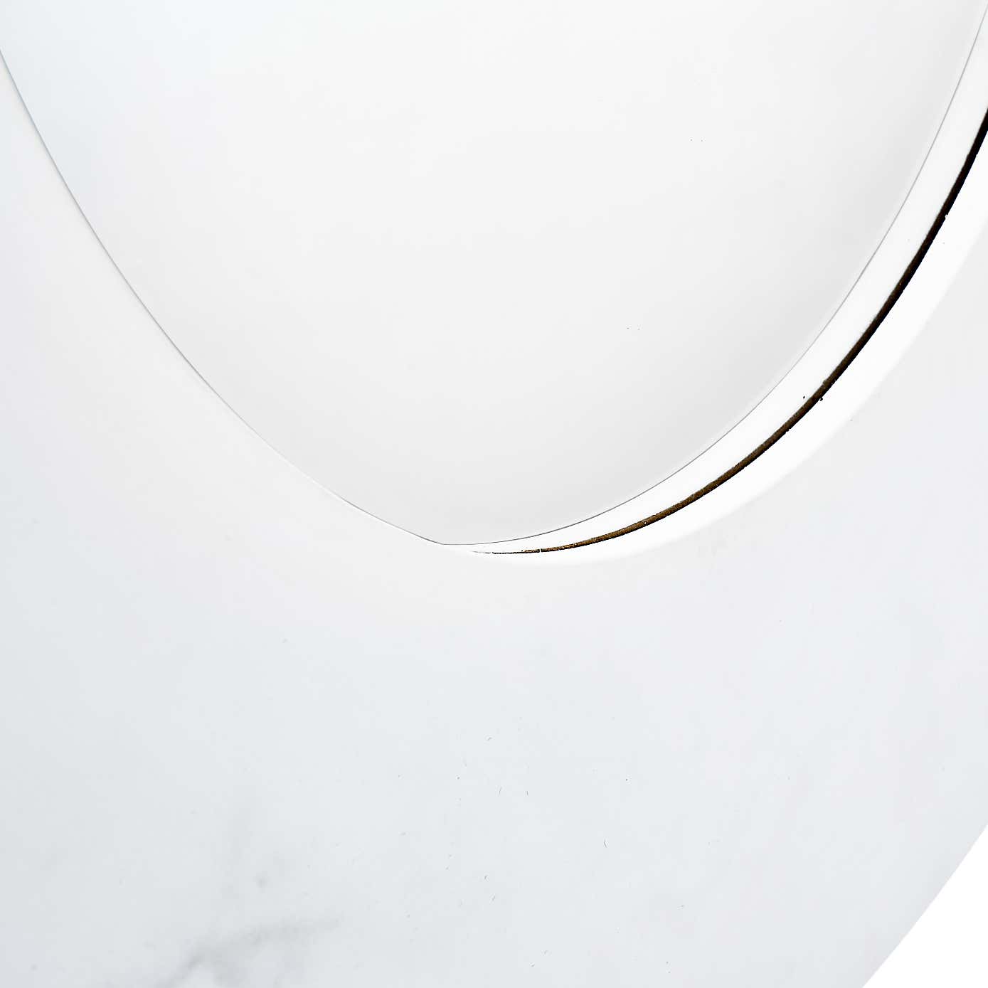 Marble Veneer Round Wall Mirror