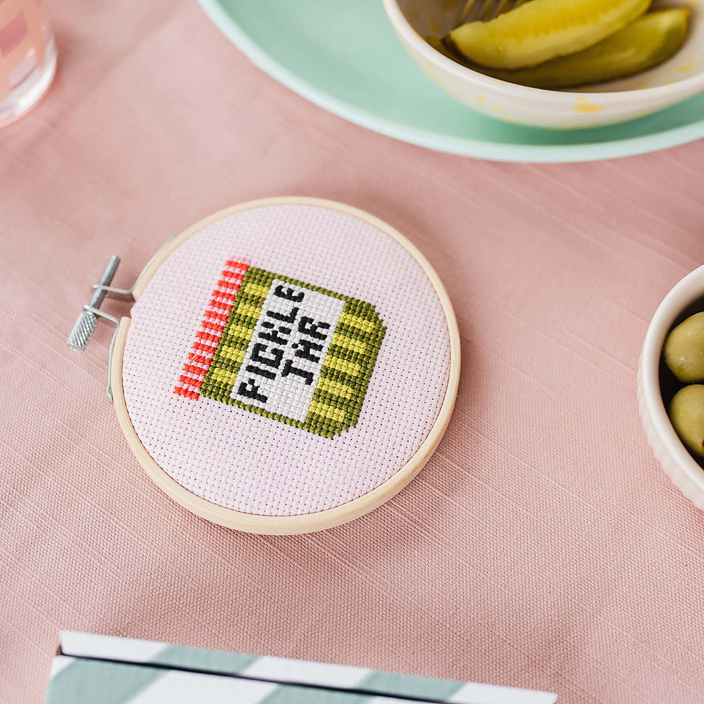 Cotton Clara Pickle Jar Cross Stitch Kit