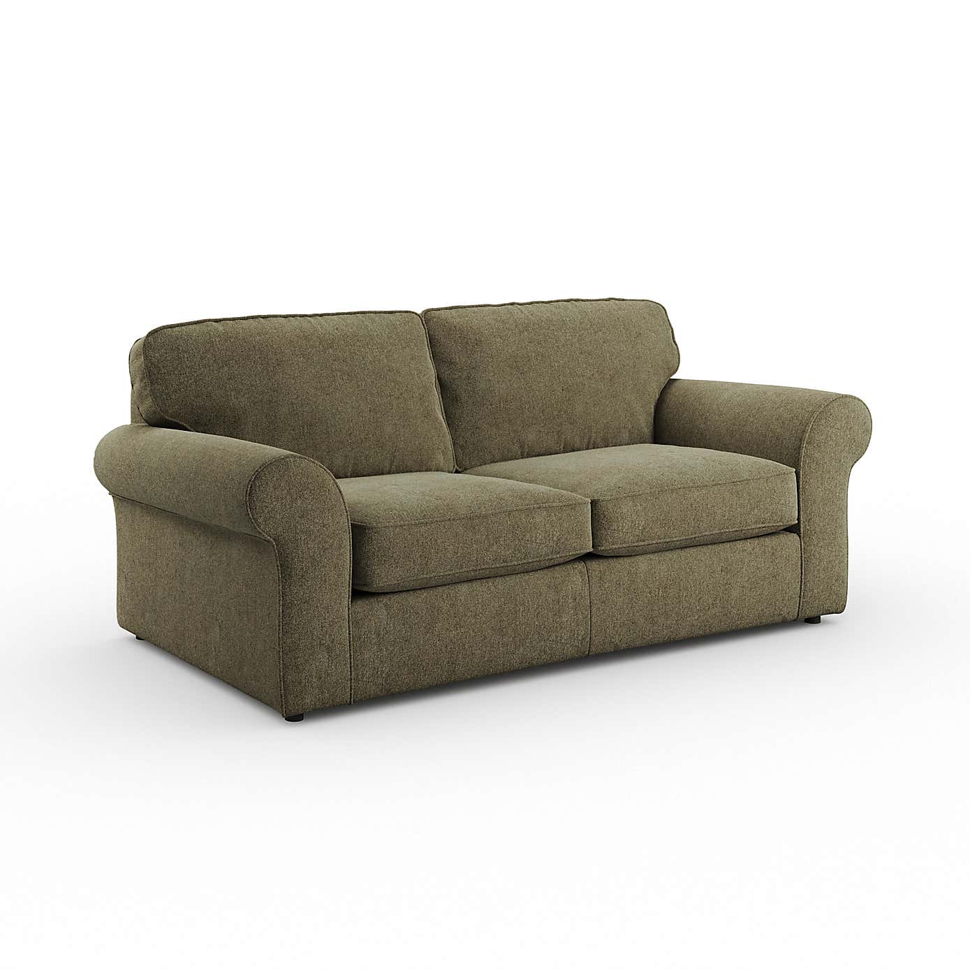 Return - Flori Soft Chenille 2 Seater Sofa Bed, Olive