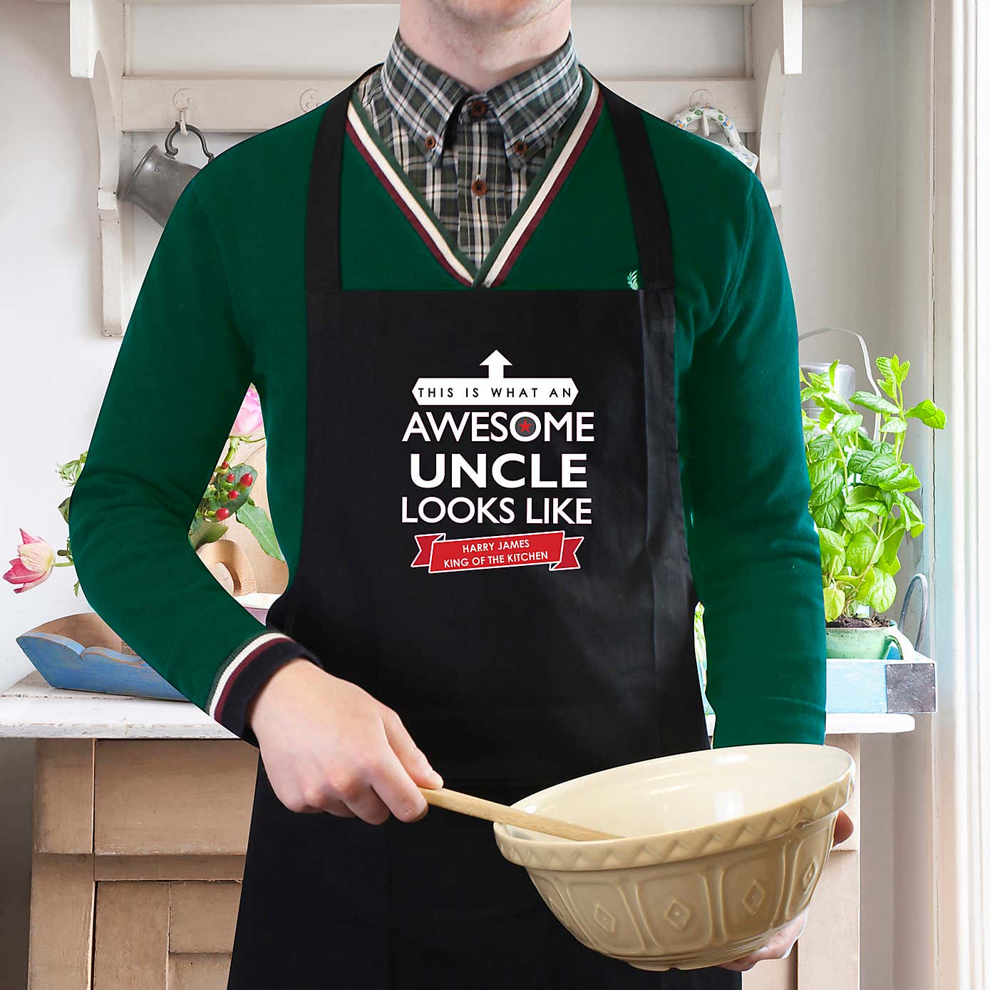 Personalised This is What an Awesome Looks Like Apron Black