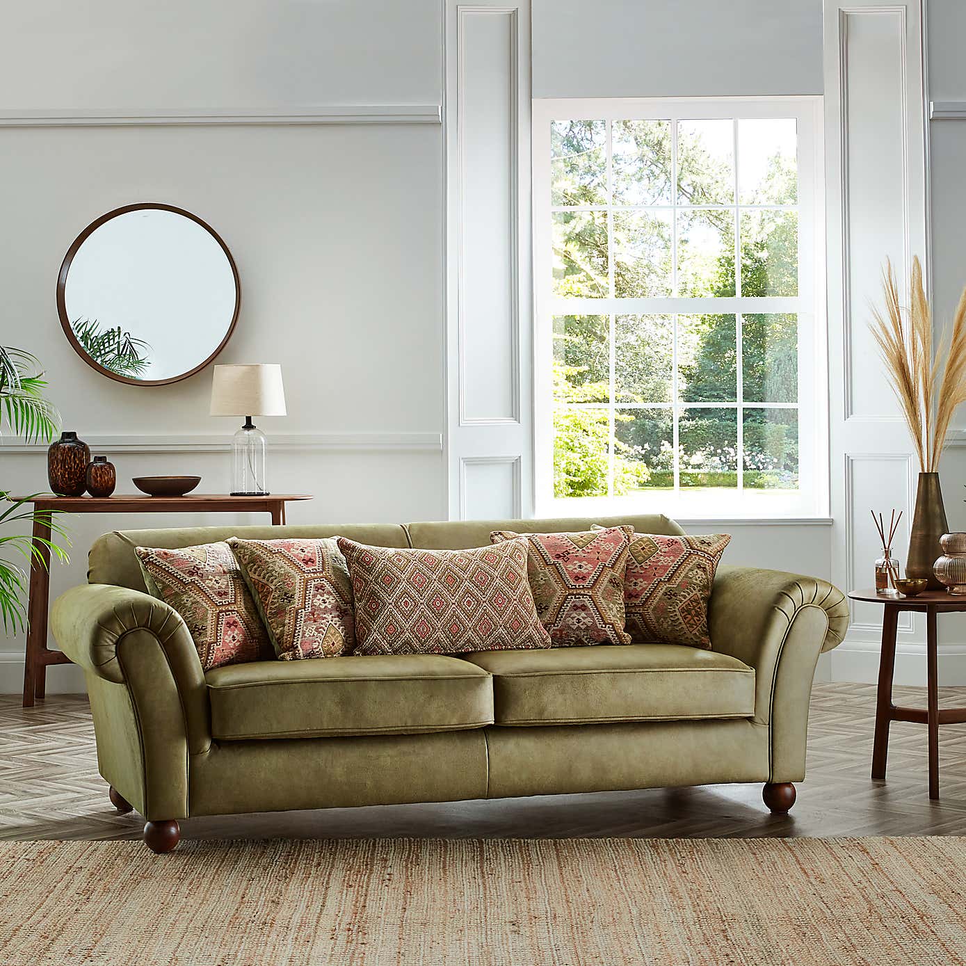 Angus Faux Leather 3 Seater Sofa