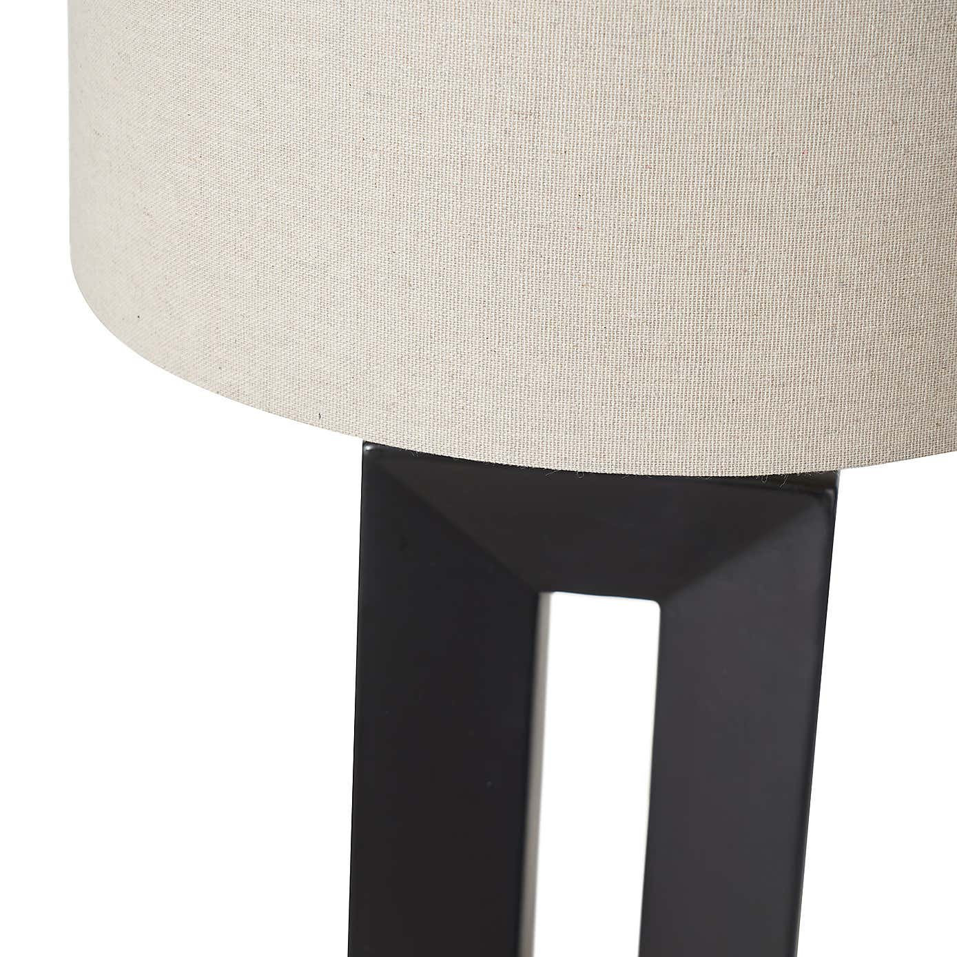Block Tall Black Ceramic Table Lamp