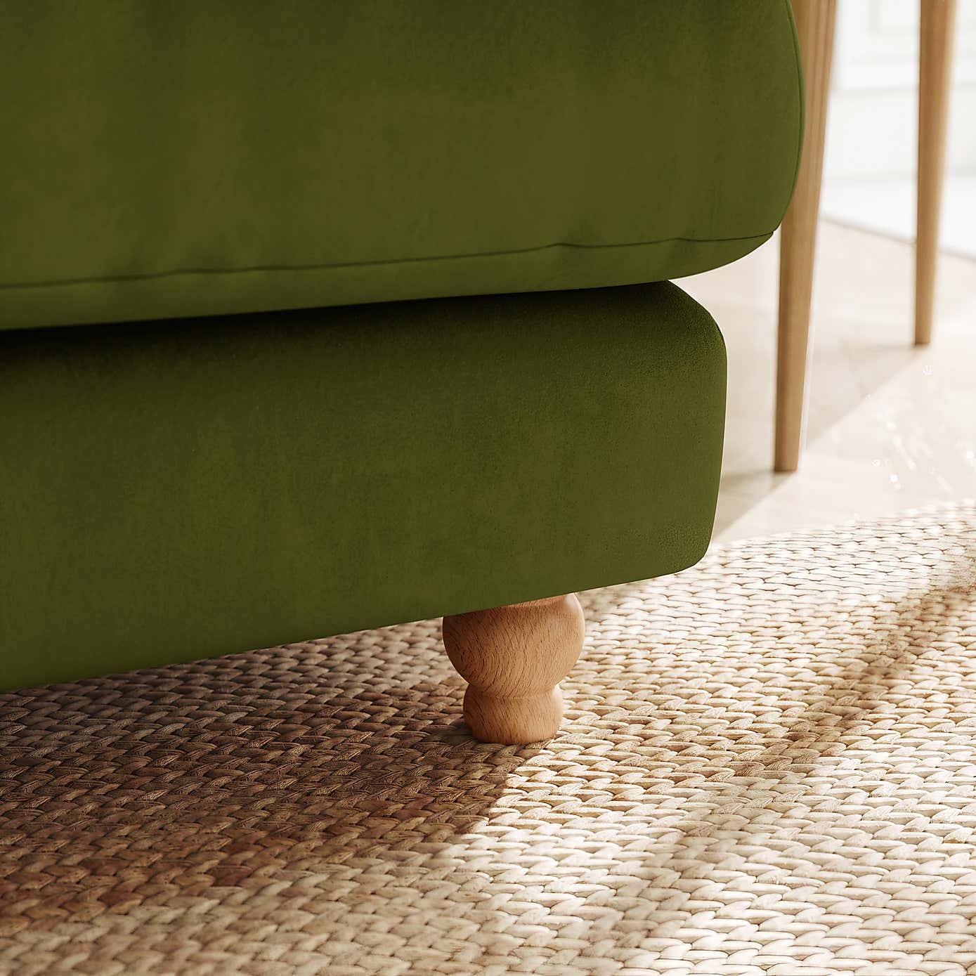 Martha Matte Plush Velvet Snuggle Sofa