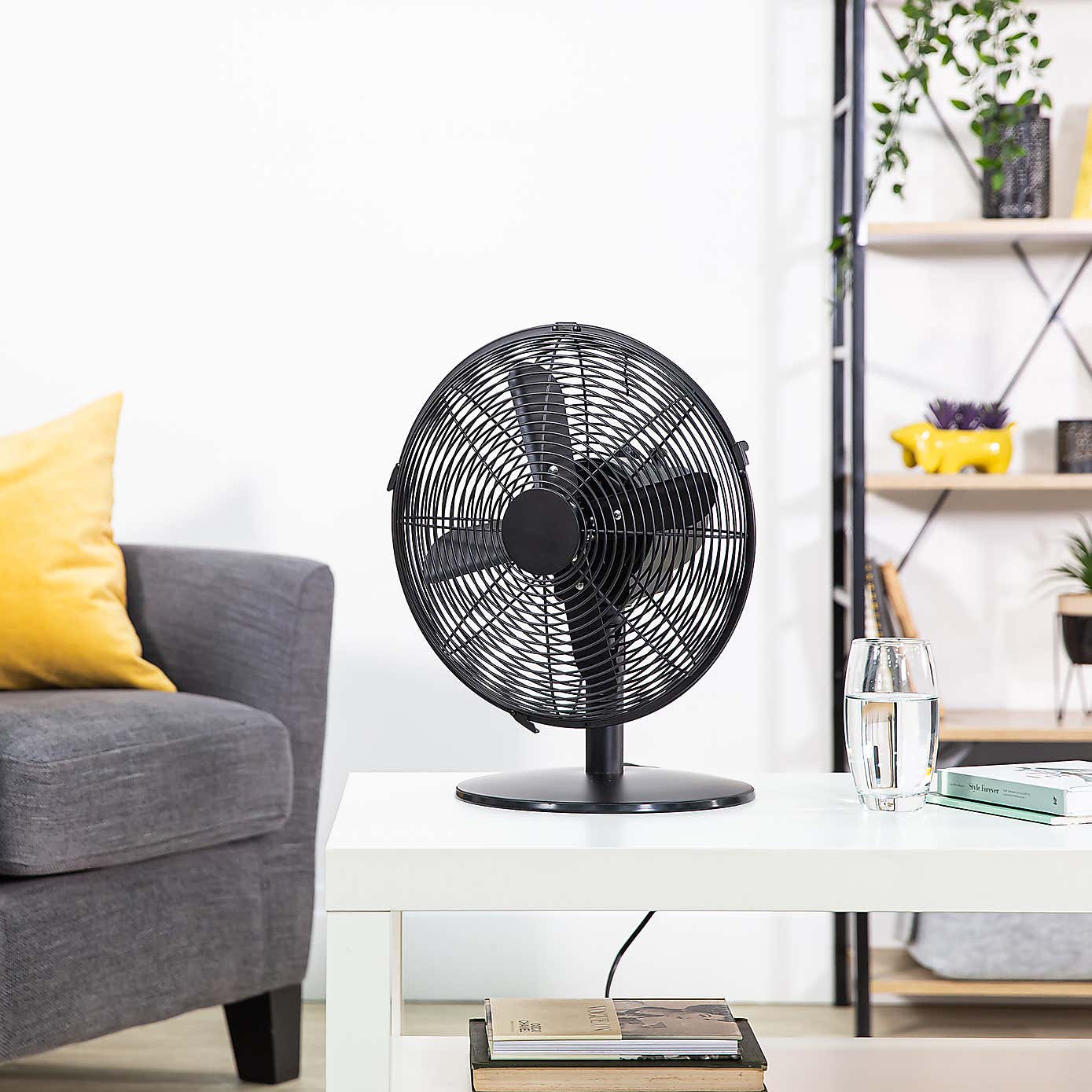 Zanussi 12" Matt Black Desk Fan