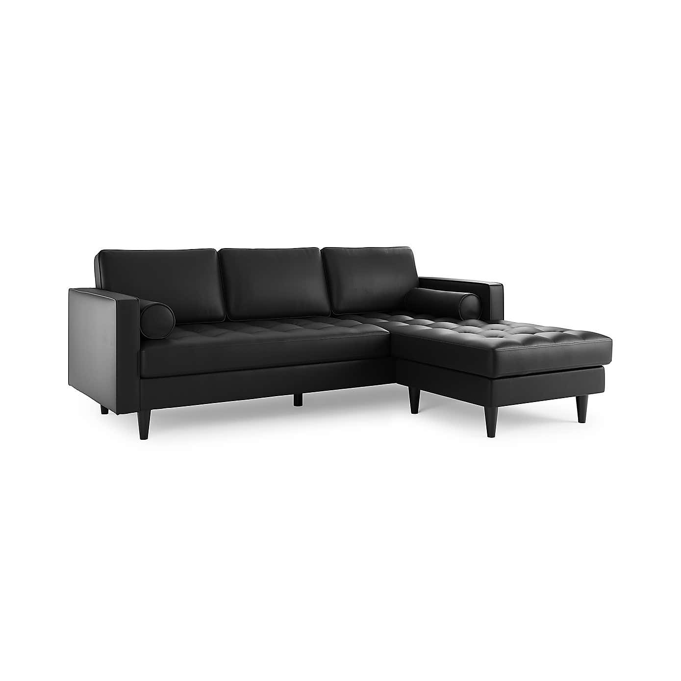 Zoe Faux Leather Right Hand Corner Sofa