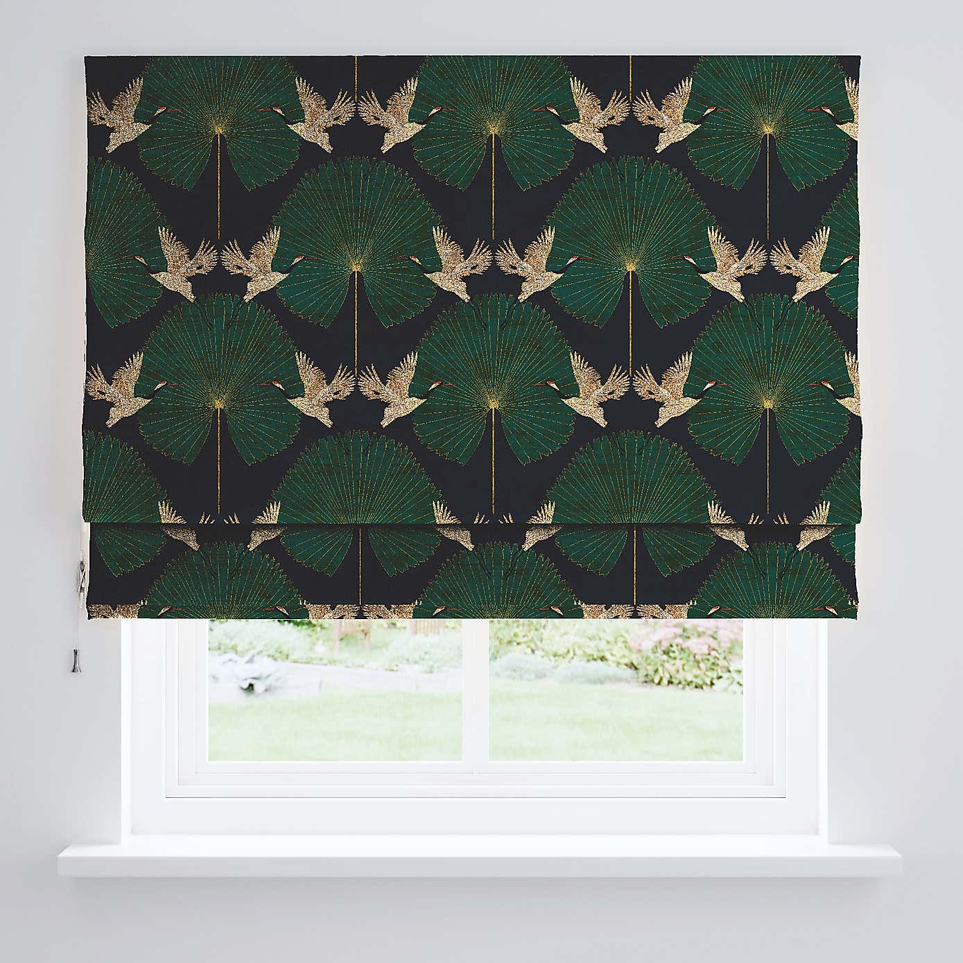 Luxe Crane Velour Blackout Roman Blinds