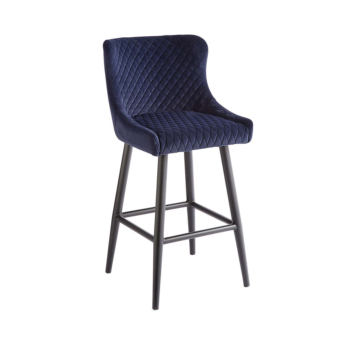 Montreal Bar Stool Charcoal Velvet
