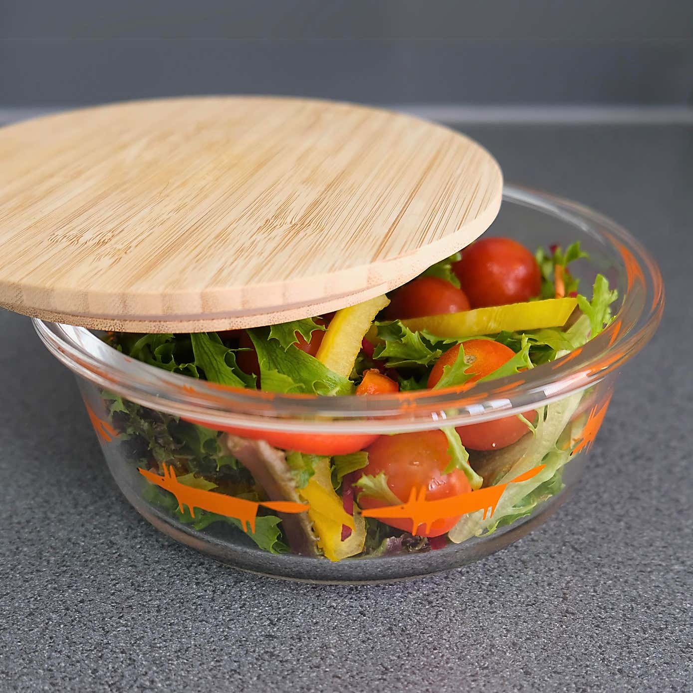 Scion Dexam Mr Fox Large Round Glass Storage Dish, 950ml