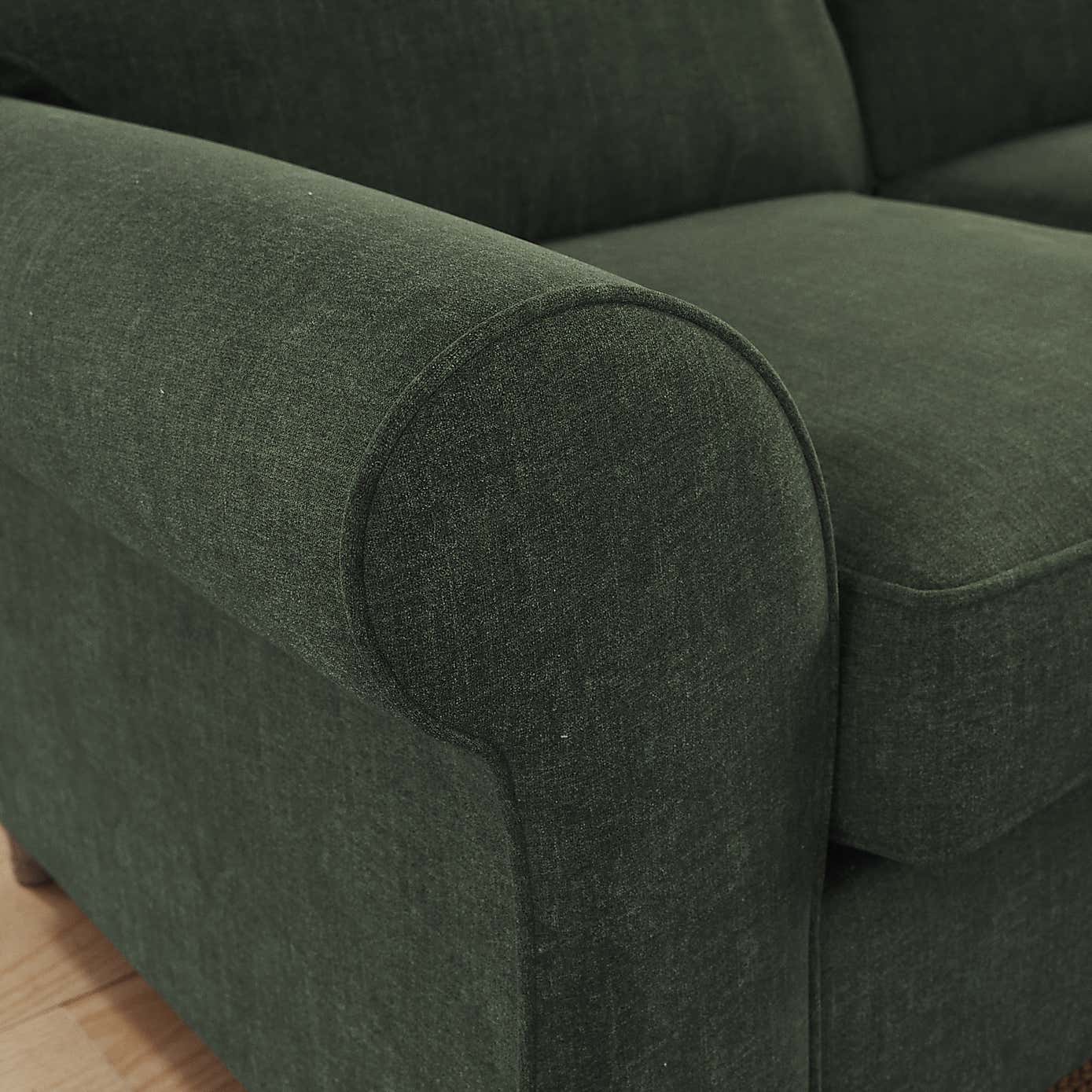 Flori 2 Seater Sofa, Tonal Plush Chenille