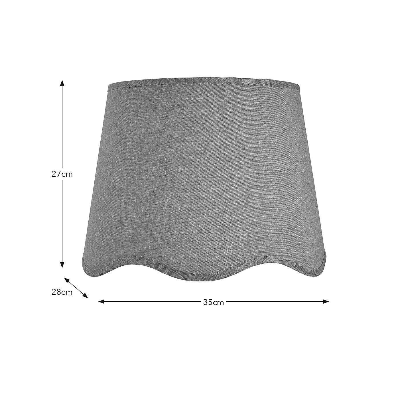 Scalloped Edge Linen Lamp Shade