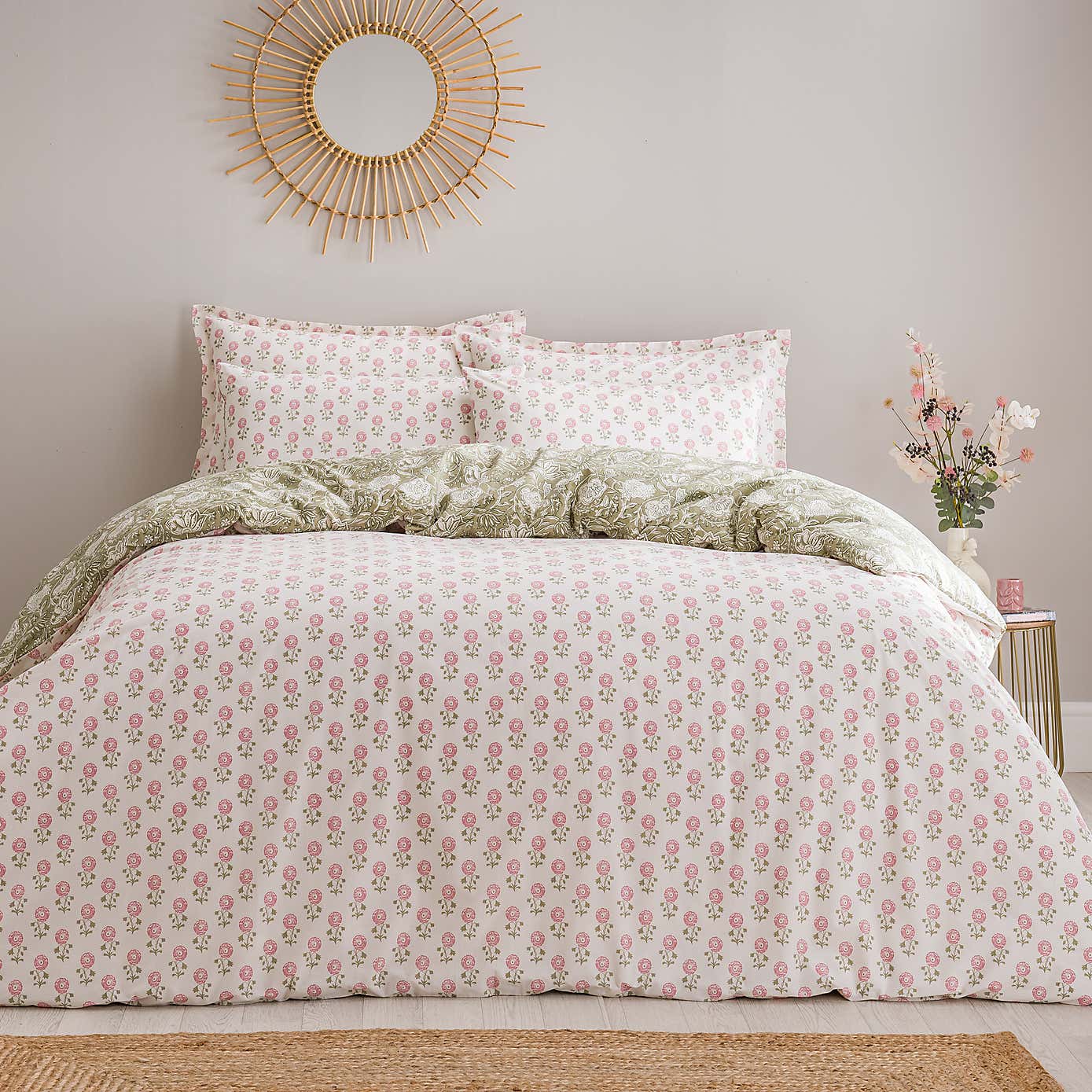 Lizzy Tile Cotton Duvet Cover & Pillowcase Set