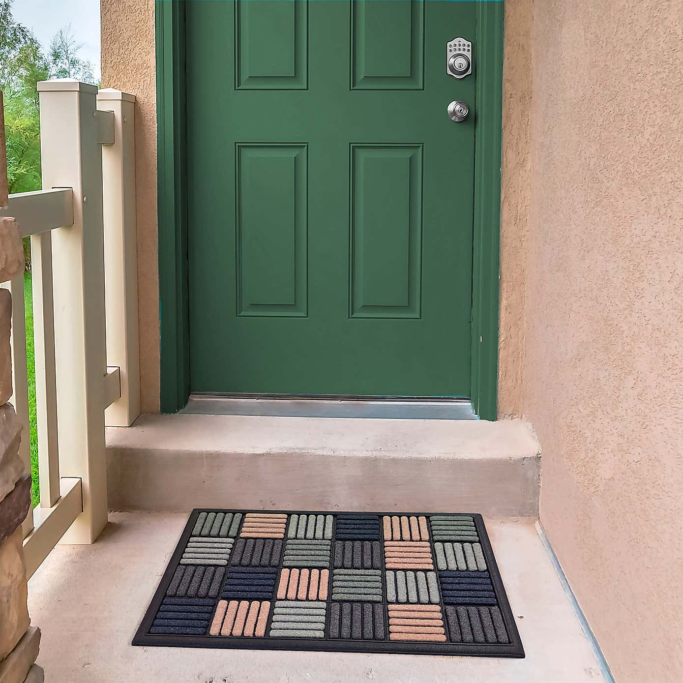 Scrape N Sorb Squares Outdoor Doormat