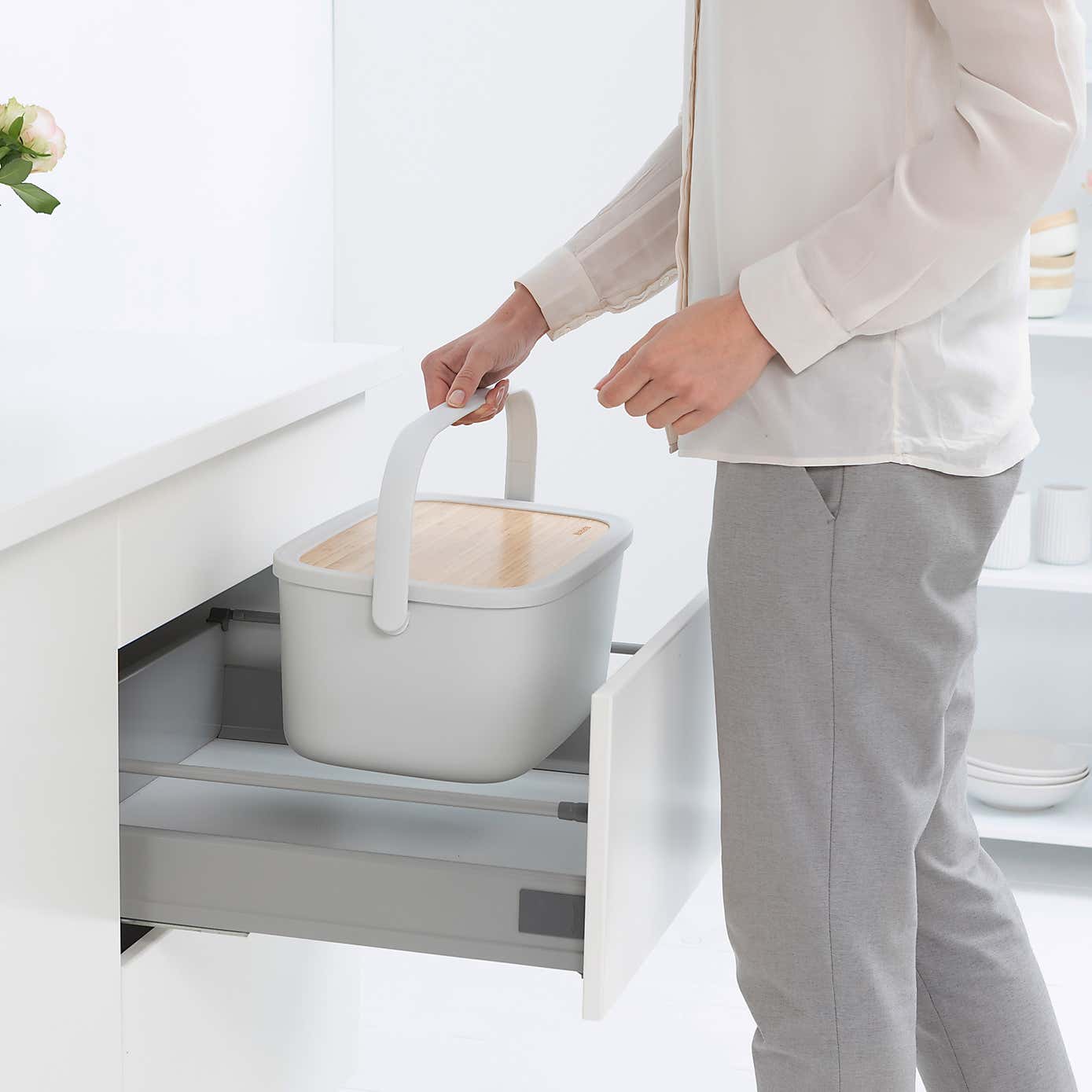 Brabantia Dark Grey Nic Bread Bin