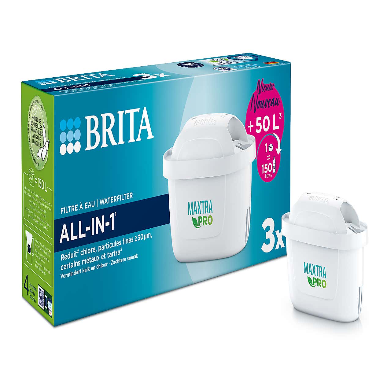 BRITA MaxtraPro All in One Cartridges - 3 Pack
