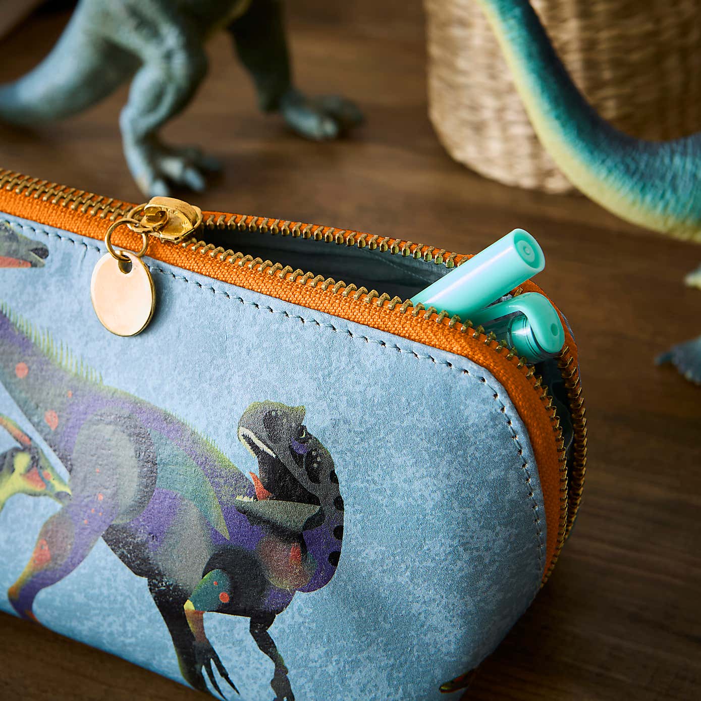 Recycled Leather Age Of Dinosaurs Pencil Case
