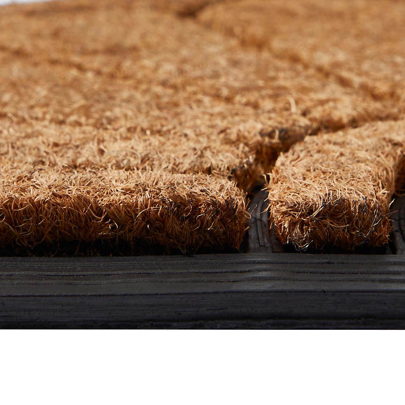 Scroll Half Moon Rubber and Coir Doormat